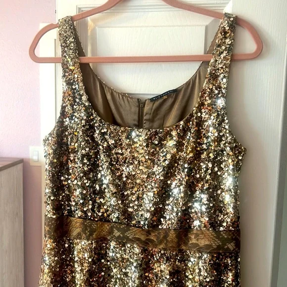 tahari gold sequin dress Katarina Sequin Gown – THEIA main image 1